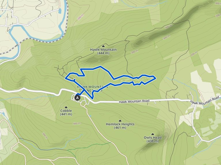 River of Rocks Trail loop — Hawk Mountain Sanctuary hike Komoot